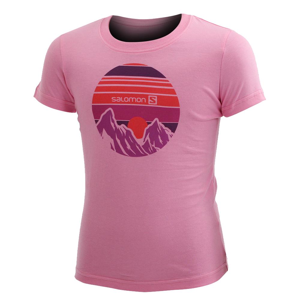 SALOMON LEVELS SS G Philippines - Kids' Tee Shirt - Pink | 054679-WET